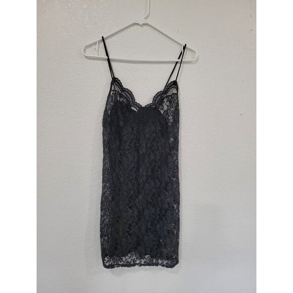 Delicates Women's Black Lace Mini Slip Dress‎ size Small Sleepwear  #17 - Picture 1 of 5